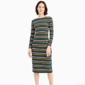J. Crew stripe midi dress size 6